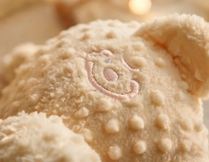 Plush stitching closeup